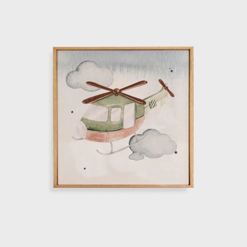Quadro Nas Nuvens - Helicóptero