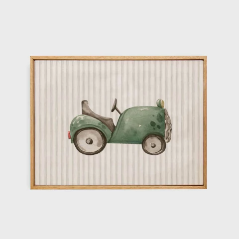 Quadro Vrum Vrum Vintage - Verde