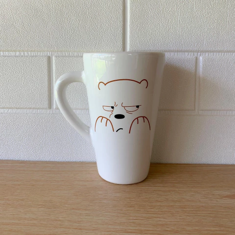 TAZA CONICA ALTA BLANCA OSOS ESCANDALOSOS - comprar online