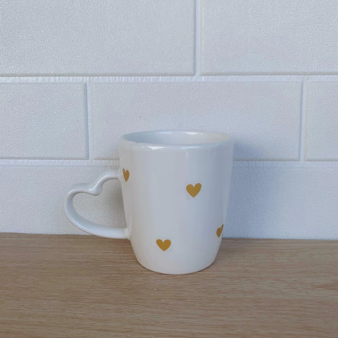 TAZA ASA CORAZON BLANCA CORAZONES - comprar online