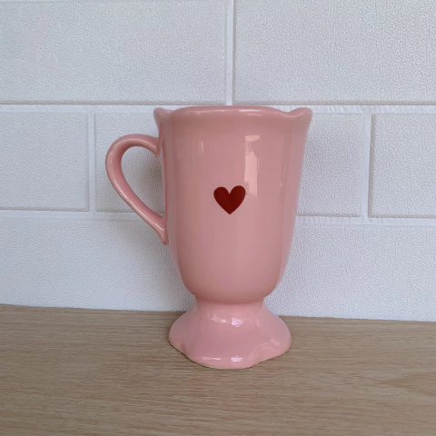 CAPU FLOR ROSA CORAZON MEDIANO - comprar online