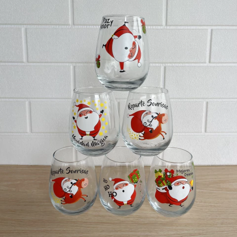 COPA SIN TALLO X6 DECO NAVIDEÑA - comprar online