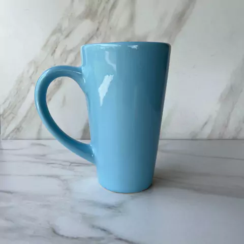 TAZA CONICA ALTA CELESTE