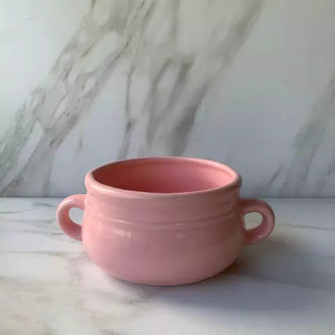 CAZUELA ANILLADA DOBLE ASA ROSA