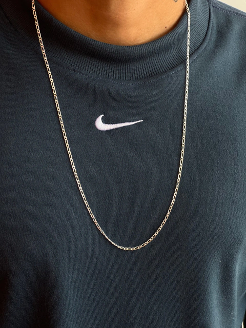 Corrente masculina 1x1 - Prata Legítima 925 (Garantia vitalícia)