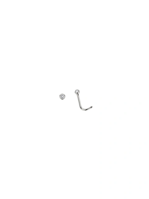 Piercing nariz ponto de luz micro 1MM - Prata 925 • Garantia vitalícia