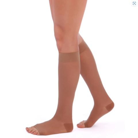 Meia Sigvaris Dynaven Basic Panturrilha (3/4) Bege Unissex