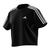 Camiseta adidas Essentials 3-Stripes Cropped Feminino na internet