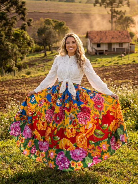 Saia Longa de Chita