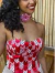 Chocker xadrez vermelho - comprar online