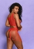 Body arrastão com franja vermelho - Tempero Apimentado Sex Shop