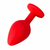 Plug M em silicone com pedra VERMELHO - comprar online