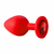 Plug M em silicone com pedra VERMELHO na internet