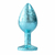 Plug M de metal com pedra AZUL CLARO na internet
