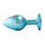 Plug M de metal com pedra AZUL CLARO - loja online