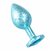 Imagem do Plug M de metal com pedra AZUL CLARO