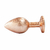 Plug M de metal com pedra DOURADO - loja online