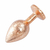Plug M de metal com pedra DOURADO