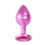 Plug M de metal com pedra PINK - comprar online