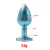 Plug P de metal com pedra AZUL CLARO - loja online