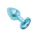 Plug P de metal com pedra AZUL CLARO na internet