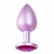 Plug G de metal com pedra ROSA - comprar online