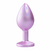 Plug M de metal com pedra ROSA na internet