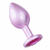 Plug M de metal com pedra ROSA - comprar online