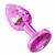 Plug P de metal tipo diamante com Pedra PINK - comprar online