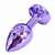 PLUG P DE METAL TIPO DIAMANTE COM PEDRA ROXO na internet