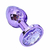 PLUG P DE METAL TIPO DIAMANTE COM PEDRA ROXO - comprar online