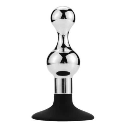 Anal plug de metal com ventosa