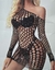 Vestido em strass com manga preto - comprar online