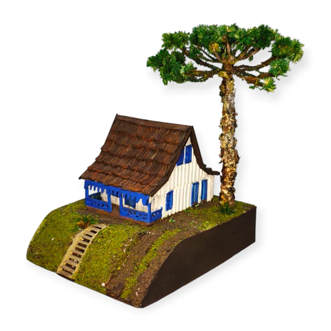 Miniatura Artesanal de Casa Colonial Paranaense - Curitiba (PR) - loja online