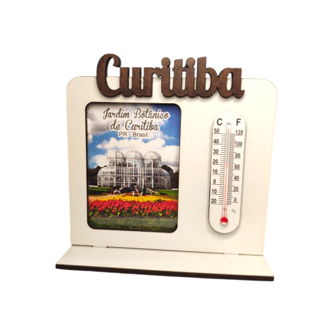 Porta-Retrato/Termômetro de Mesa - Jardim Botânico de Curitiba - Souvenir Curitiba