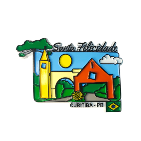 Ímã Emborrachado Portal de Santa Felicidade - Curitiba (PR)