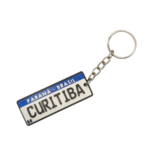 Chaveiro Placa Mercosul Curitiba 3D - comprar online