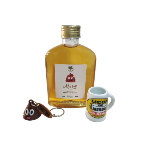 Kit Licor de Merda 160ml + Chaveiro 3D - Souvenir Curitiba (PR) - comprar online