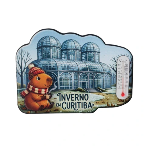 Imã de Madeira 3D Termômetro Inverno em Curitiba (PR)