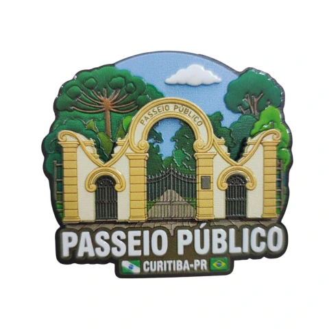 Imã de Madeira 3D Passeio Público - Curitiba (PR)