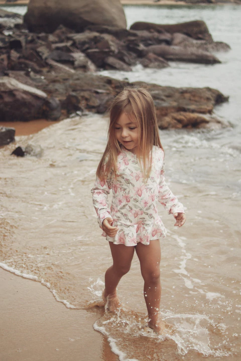 Maiô Infantil Frufru Orquídea - comprar online