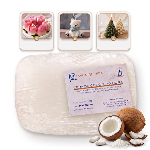 Cera De Coco Tipo Dura Para Desmolde de Vela Ponto Química