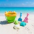 Set de Playa - Baldecito Plegable Palita Rastrillo Y Formitas