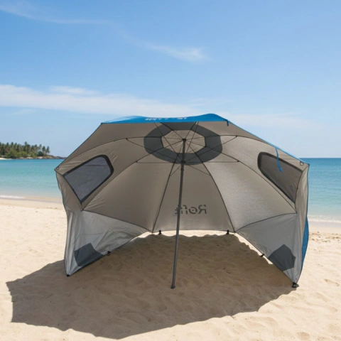 Sombrilla Playera Refugio tipo carpa 2.4 mts