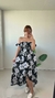 VEST LG PRETO EST FLORES AZUL VERDE LASTEX FOREVER 21 P