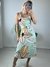 VEST C AZUL CLARO FLOR BEGE AMARELO LASTEX AQUAMAR P
