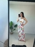 SAIA LG BRANCA FLOR ROSA ZIPER FENDA HACLER M