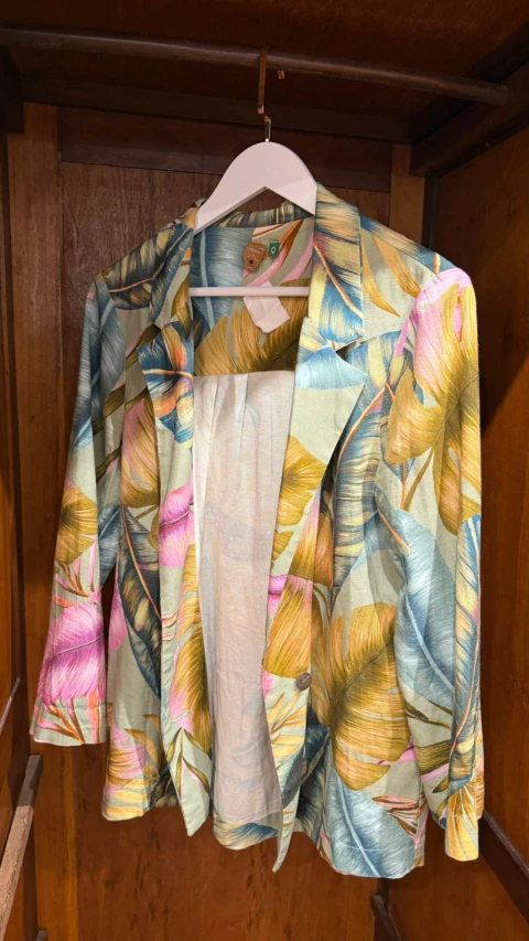 BLAZER VERDE FOLHAS LILAS VERDE 2 BTS FARM P