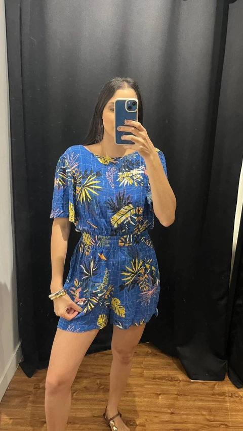 MACAQUINHO AZUL FOLHAS VERDE ABERT COST ELAST CANTAO M