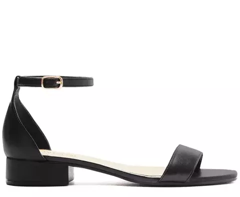 Sandália Salto Bloco Preta Anacapri